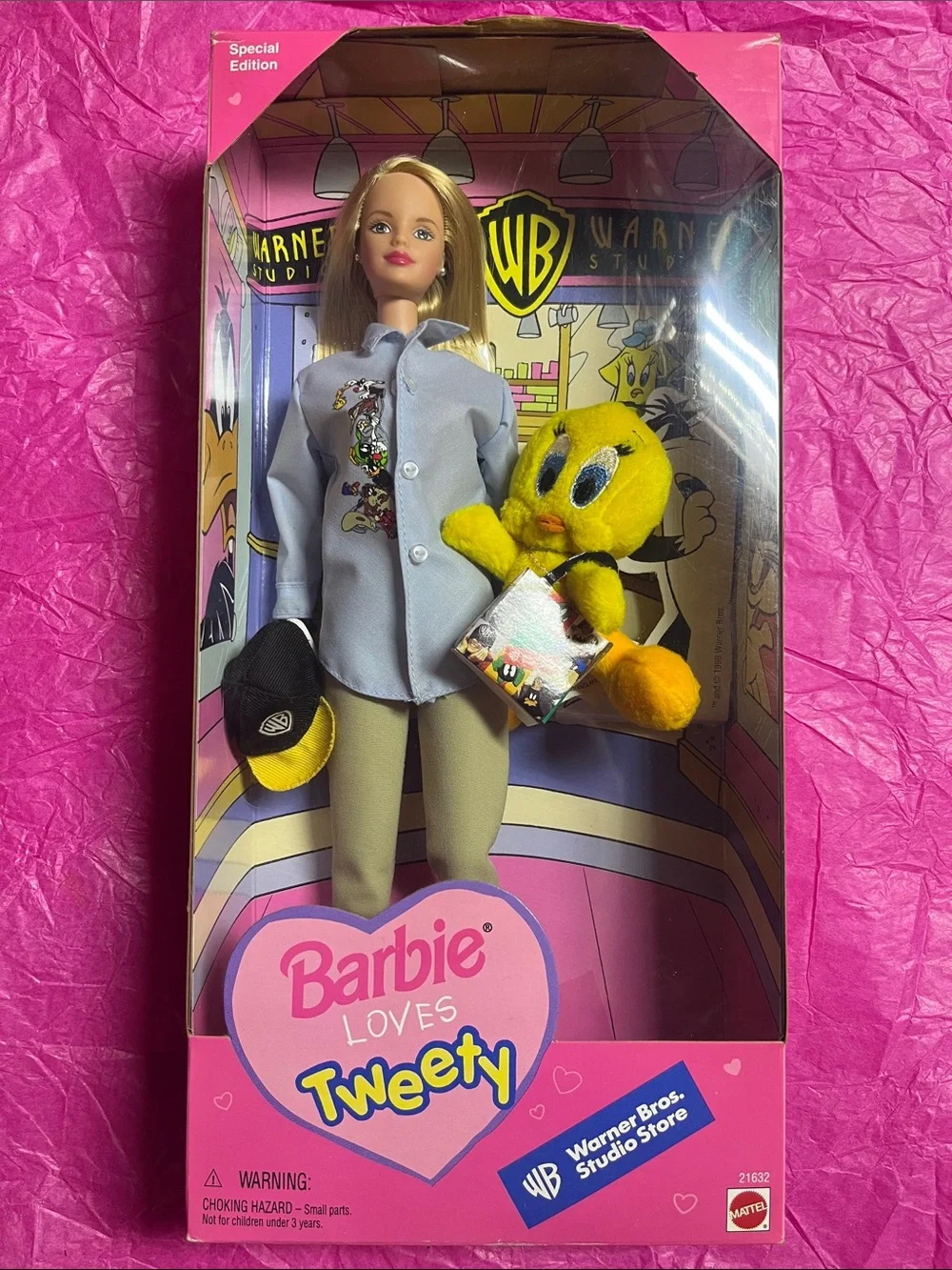 1998 Special Edition Barbie Loves Tweety Doll Warner Bros. (Model 21632) NRFB